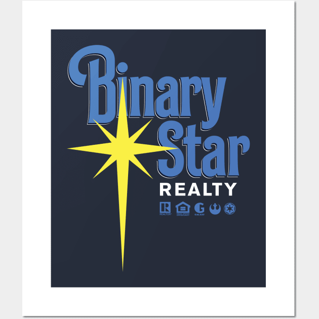 Binary Star Realty Wall Art by MindsparkCreative